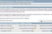 Auswahldialog für Ihre Portfolio-Vorlagen