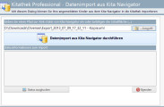 Importdialog für den Kita-Navigator