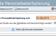 Personalbedarfsplanung: Einstell-Dialog