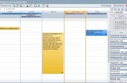 Die Ansicht der Termine im Arbeitswochenkalender