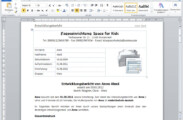 Die Dokumentation wird in Microsoft Word erstellt und kann nachträglich bearbeitet werden